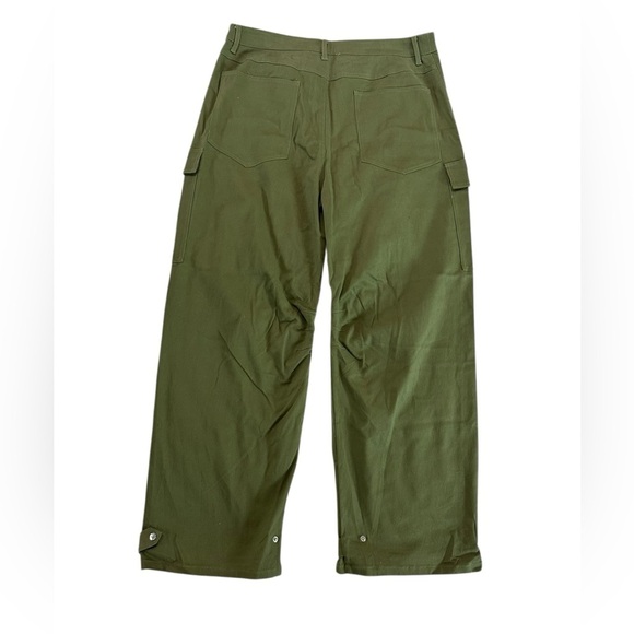 NWT STEVE MADDEN Mid Rise Cargo Pants Jeans Wide Leg Burnt Olive DO33145F Sz XL - Picture 3 of 16